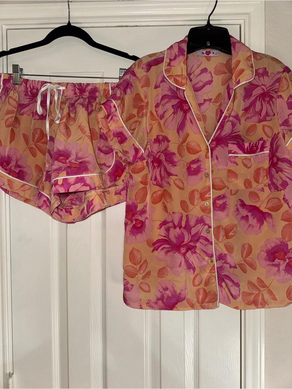 Buddy Love Floral Pink & Peach Pajama Set